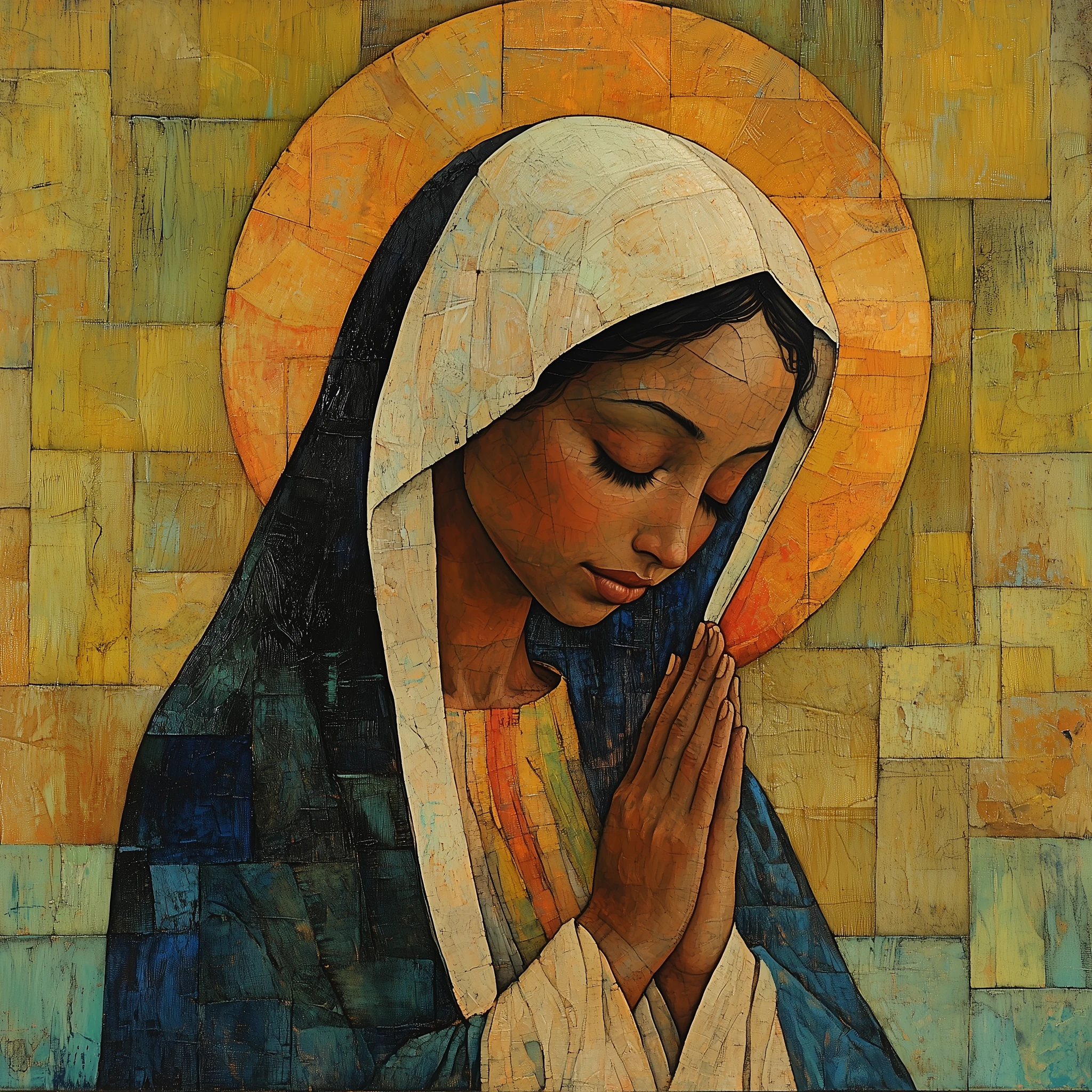 sainte-marie-style - Tableaux sur bois a Apparition Vierge a lourdes - vierge-marie-lourdes